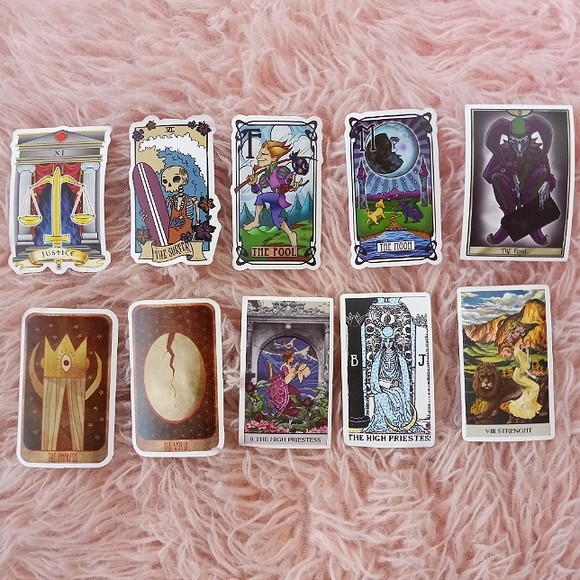 Hot Topic Other - 😵Cute alt art Tarot card sticker pack of 10! So fun! Great stocking stuffer!